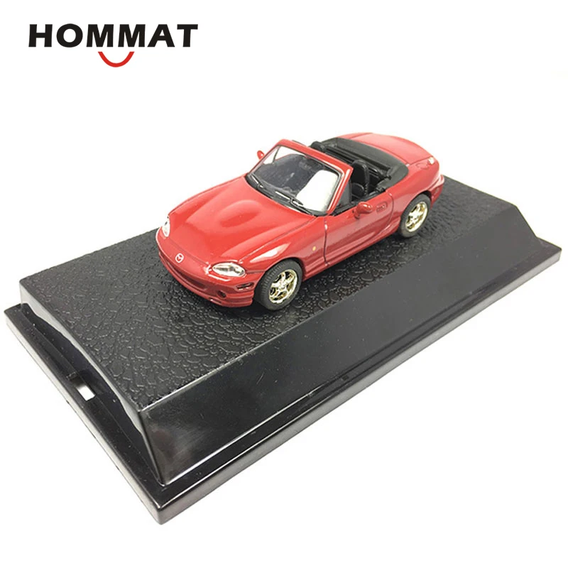 HOMMAT 1:43 Mazda MX-5, конвертируемая спортивная модель автомобиля, литая модель игрушечного автомобиля, Коллекционная модель автомобиля, Подарочные игрушки для мальчика - Цвет: Red