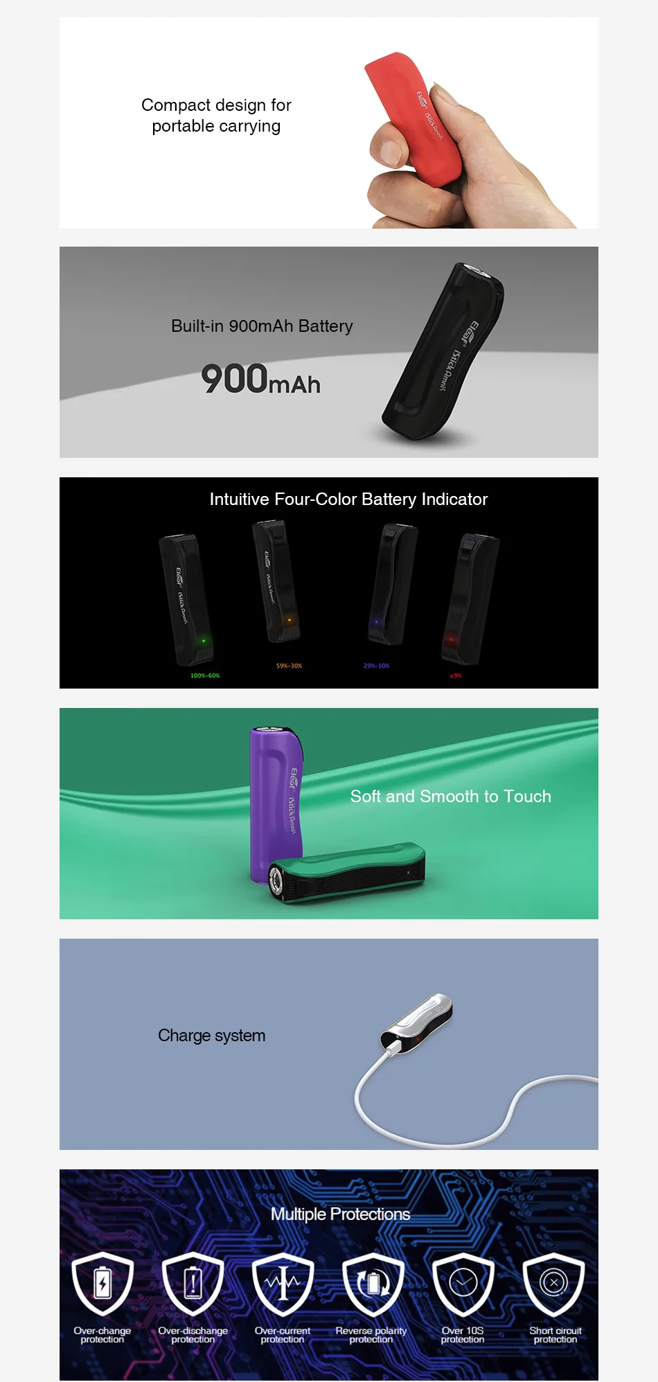 Eleaf iStick Amnis Battery 900mAh