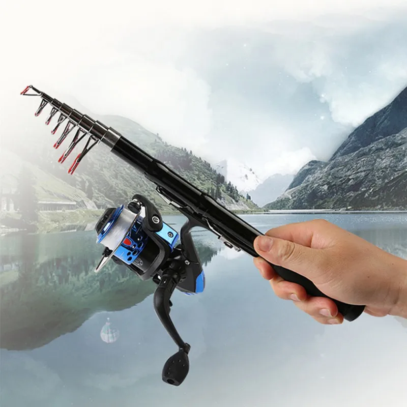 

Telescopic Fishing Rod Super Short Anti-slip Retractable Folding Portable Poles Sweat Absorption Fish Supplies