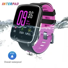 Interpad GV68 блютуз 4.0 Спорт женщина Смарт часы IP68 Плавание Водонепроницаемый смартчасы с сердечного ритма Мониторы мужские наручные умные часы телефон часы для ios андроид smartwatch