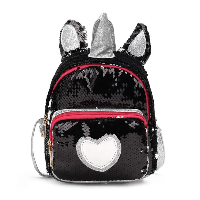 

Glitter Bling Sequins Backpack School Bags Teenage Girls Sequined Heart-Shaped Travel Backpack Women Girls Bag Mochila Feminina