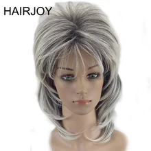 HAIRJOY – perruque synthétique bouclée mi-longue pour femmes, 8 couleurs disponibles, en Fiber haute température