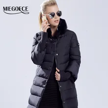 MIEGOFCE 2015 winter duck down jacket women long coat parkas thickening Female Warm Clothes Rabbit fur collar High Quality