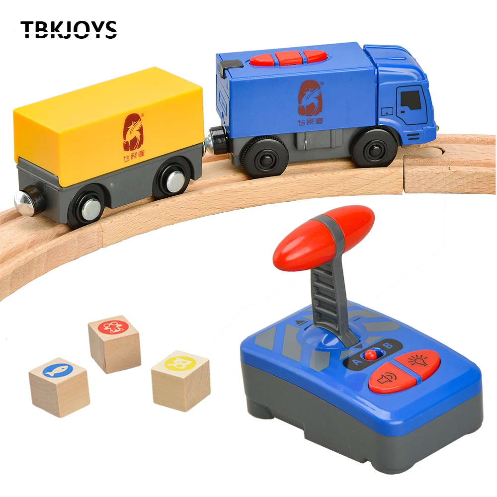 

Electric Truck Toy Set for Wooden Railway Connecting Wood Train Toy Truck Car Toys for Children