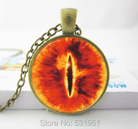 3 шт Sauron ожерелье сглаза Pendnat стекло фото ювелирные изделия, украшения властелин колец, стеклянный кабошон