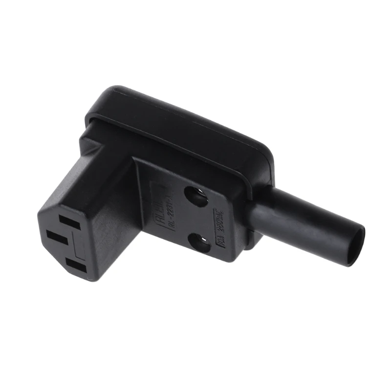 

OOTDTY OOTDTY 90 Degree Angled IEC 320 C13 Female Plug AC 10A 250V Power Cord Cable Connector Black