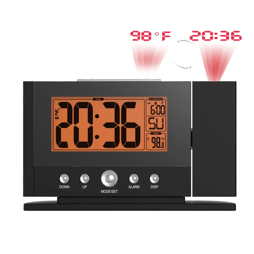 Baldr Digital LED Backlight Ceiling Wall Projection Snooze Timer Atomic