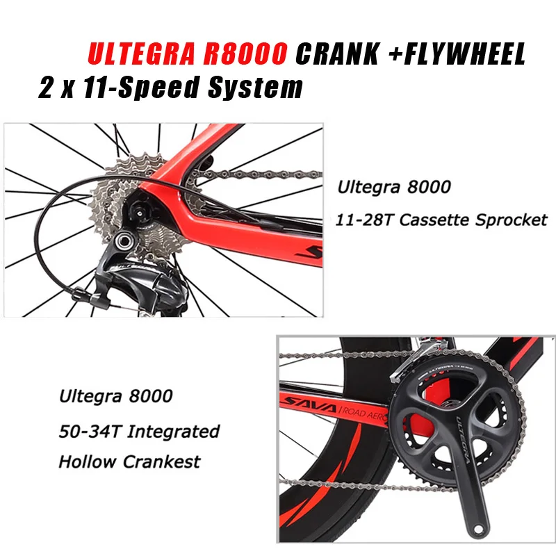 SAVA карбоновый шоссейный велосипед 700C карбоновый гоночный шоссейный велосипед карбоновый велосипед с SHIMANO Ultegra R8000 22 скоростной велосипед velo de route