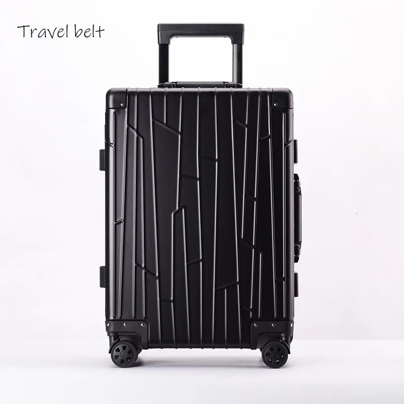 Большой объем Алюминий-магниевого Rolling Чемодан Spinner бренд Для мужчин сумки для деловых поездок стильный чемодан колеса - Цвет: NO1