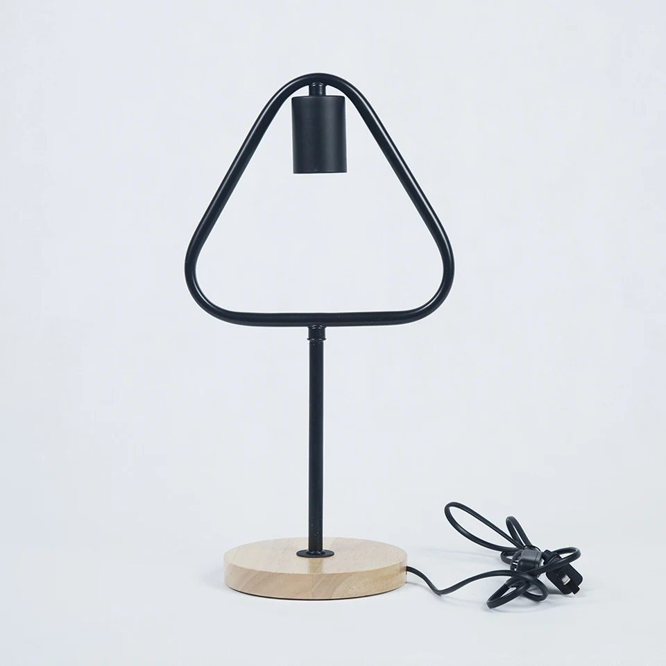 Современная светодиодная настольная лампа, сплошное деревянное основание дизайн, спальня Светодиодная настольная лампа 220 В, черный, для спальни/офиса