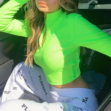 Топы Спортивные для женщин спортивные Новое поступление летние эластичные сексуальные уличная одежда с длинным рукавом Спорт, бег, тренажерный зал Йога укороченный топ 40