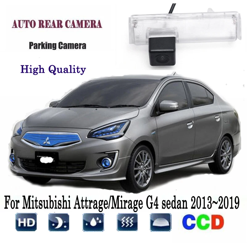 Реверсивный Камера для Mitsubishi Attrage/Mirage G4 седан 2013~ /CCD/Ночное Видение заднего вида Камера/номерной знак Камера