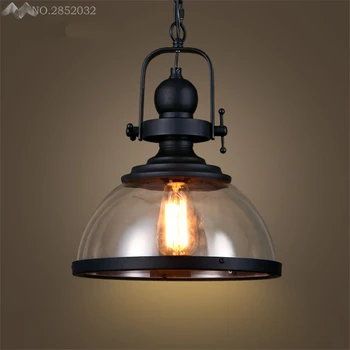 

American Loft Retro Industrial Pendant Lights Glass Hang Lamp for Living Room Restaurant Bar Home Lighting Kitchen Fixtures Deco