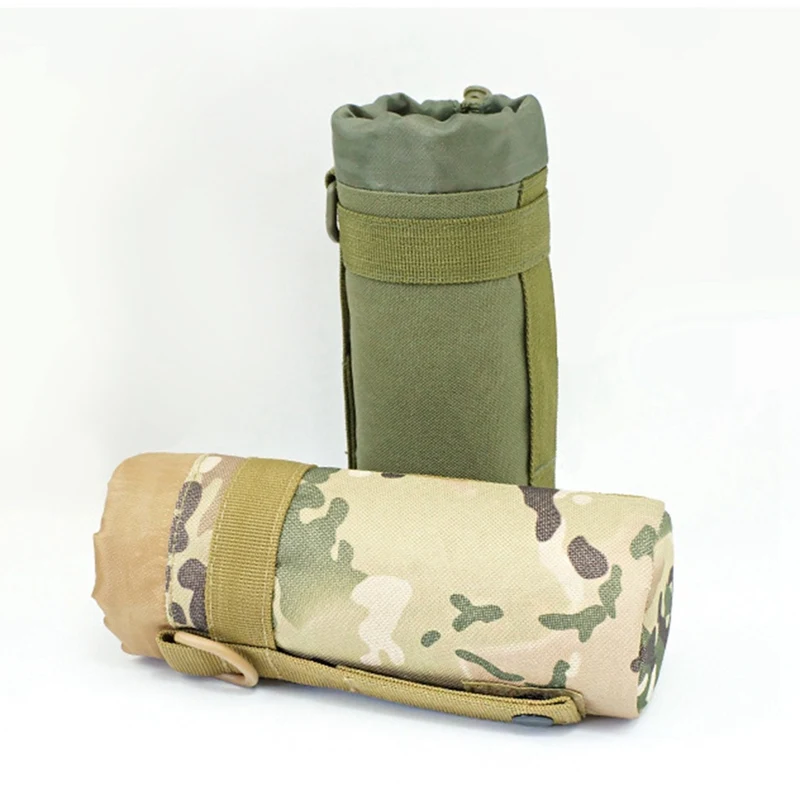 

2019 Water Bottle Pouch Tactical Molle Kettle Pouch Pocket Water Bottle Holder Army Gear Bag 4 Colors
