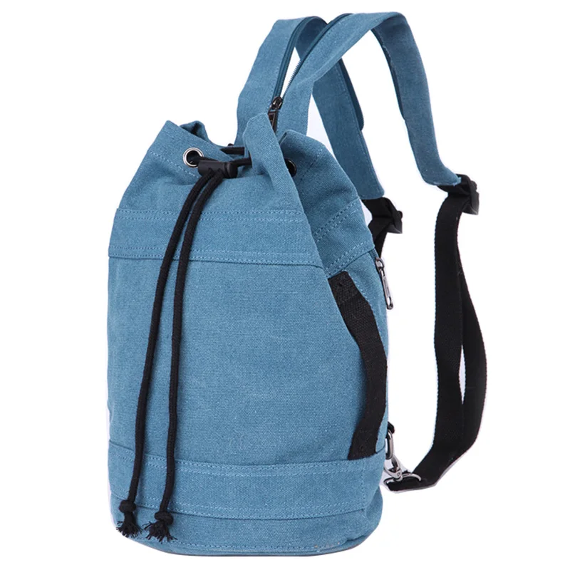 ZHIERNA, мужская сумка, мужской рюкзак, Мужская школьная сумка, холст, на плечо, модная, пара, сумка-мешок, женский рюкзак, сумка на шнурке - Цвет: Blue
