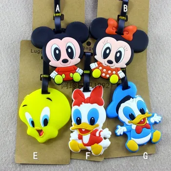 

2018 Luggage Cover New Travel Accessories Micky Minie Donald Daisy Cartoon Suitcase Id Address Holder Baggage Boarding Tag