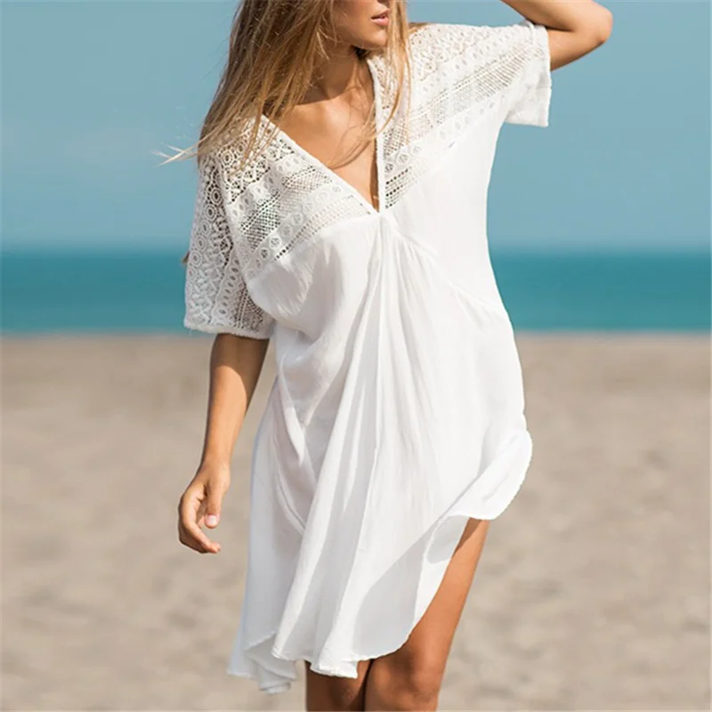 Beach dress Sarongs Cover up Swimwear Bobe de Plage Pareo Beach Tunics ...