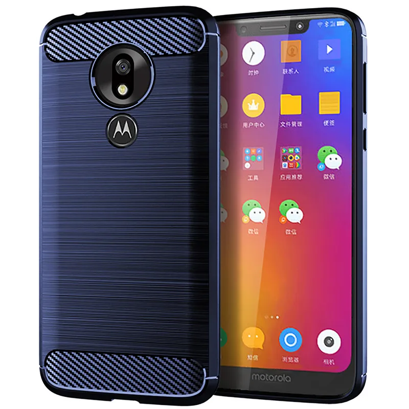 10 шт./лот для Motorola Moto G7 Play чехол Защитный чехол для задней панели из углеволокна и Мягкая силиконовая задняя крышка для мото G7 Мощность G5 G6 G7 плюс P40(L98