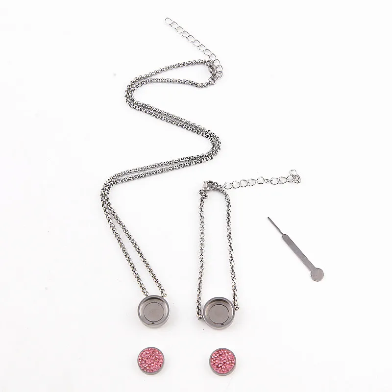 2 sets plata magnética cristal intercambiable mi moneda cambiar pulsera y collar DIY mujeres joyas 2 sets plata magnética cristal intercambiable mi moneda cambiar pulsera y collar DIY mujeres joyas