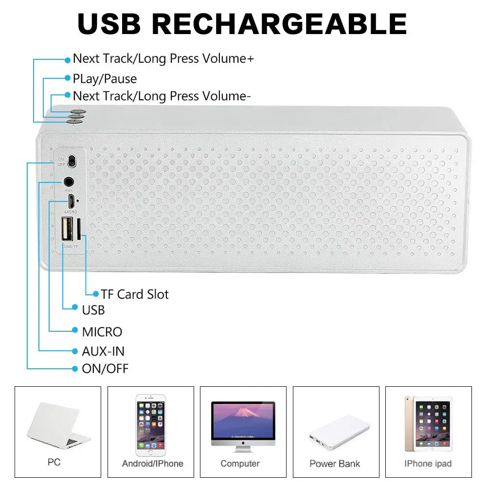 Ounjo F2 Bluetooth динамик s Портативный граффити беспроводной стерео рок негабаритный