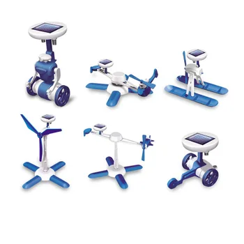 

Hot Selling 6 In 1 Robot Airboat Windmill Wheeler Helicoter DIY Assemble Solar Powered 88 88