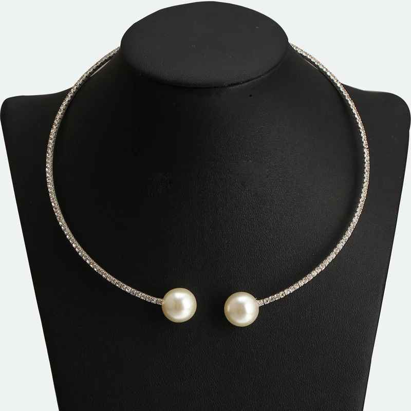 Hesiod,, двойное акриловое ожерелье с имитацией жемчуга, женское ювелирное изделие, ожерелье-чокер в форме кручения для женщин