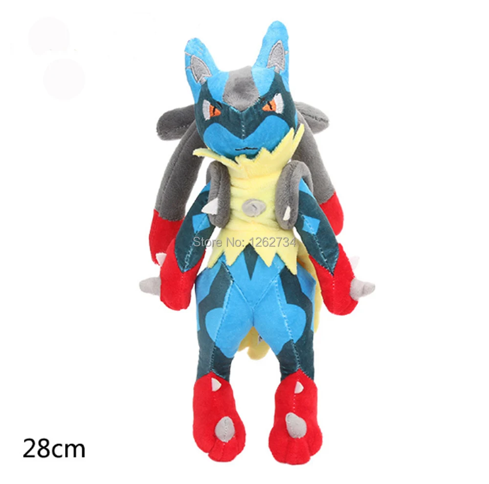 EMS 100/лот 28 см Lucario XY плюшевые мягкие куклы для детей плюшевая игрушка