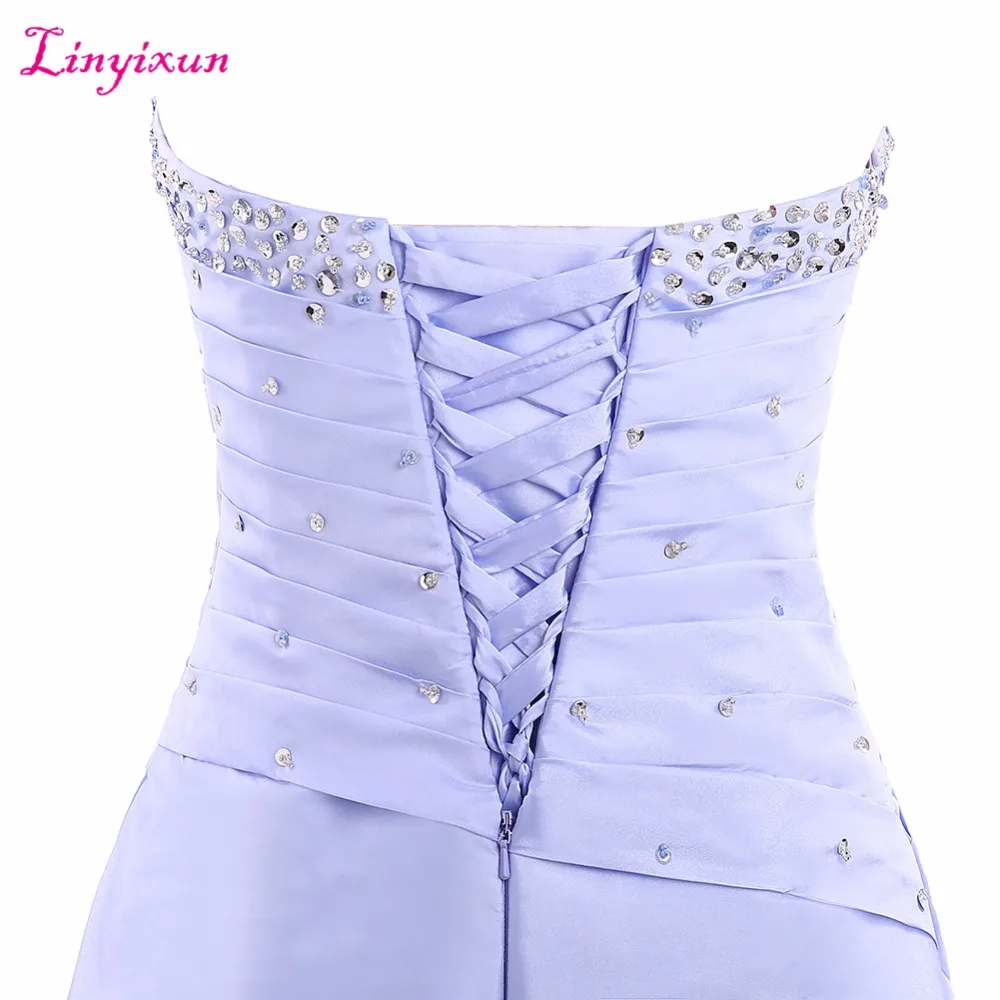 Платье для выпускного Linyixun 2017 милое с оборками из тафты|prom dresses|short prom dressesprom dresses