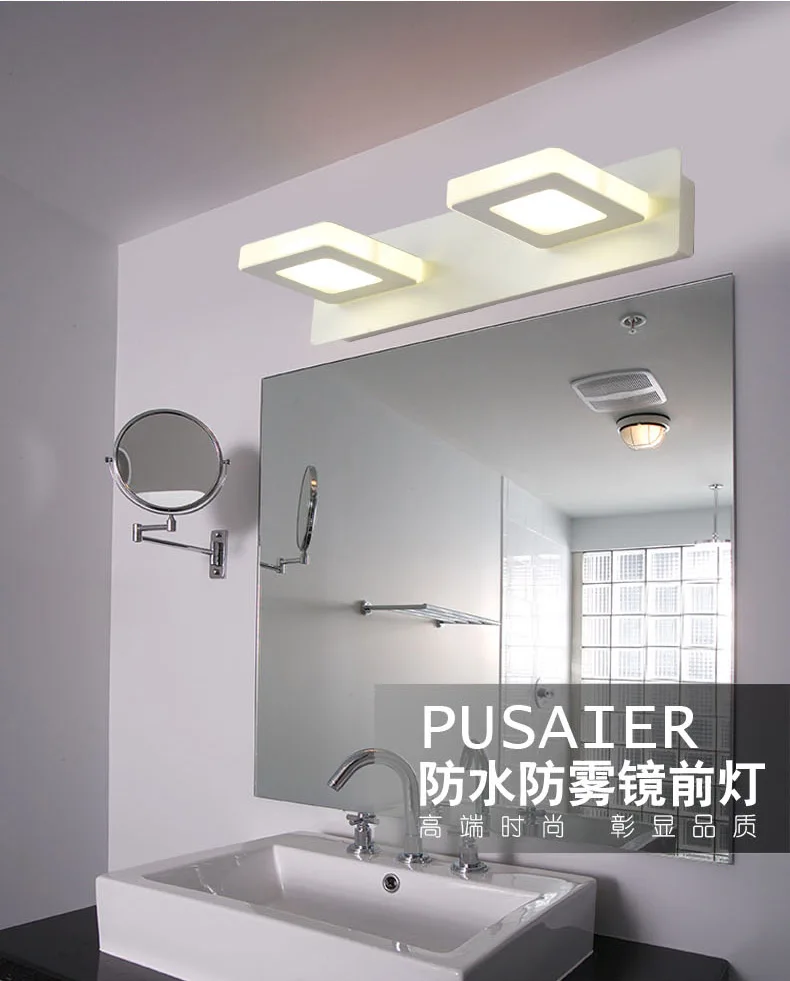 

Two module 10W Length 32cm LED mirror lamp Europe Simplicity modern bedside wall bathroom Sconce lighting AC90-260V