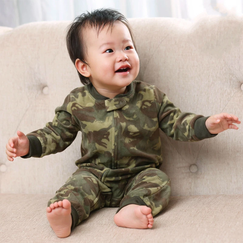 Bebés Ropa fleece romper camuflaje anti-estática niños pijamas invierno ropa caliente 6 M-24 m Niño bebe mono Bebés Ropa fleece romper camuflaje anti-estática niños pijamas invierno ropa caliente 6 M-24 m Niño bebe mono