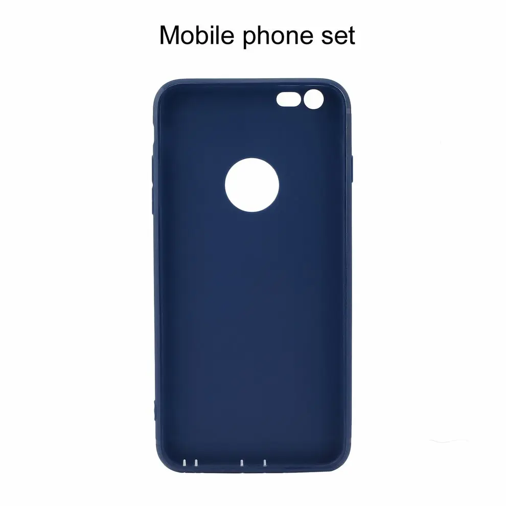 

8pcs Silicone Matte Back Cover Shockproof Blue Protective Phone Case Shell For iPhone 6/6S Plus