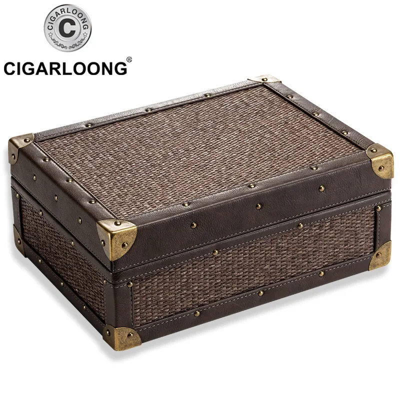 COHIBA портсигар большой емкости Кедр Дерево хьюмидор чехол с увлажнителем