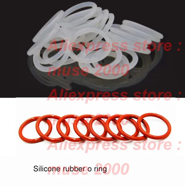 CS 1,9 m силиконовый резиновый наружный диаметр 5-34 мм OD 6 7 8 10 12 16 20 30 уплотнительное кольцо красный белый VMQ уплотнительное соединение