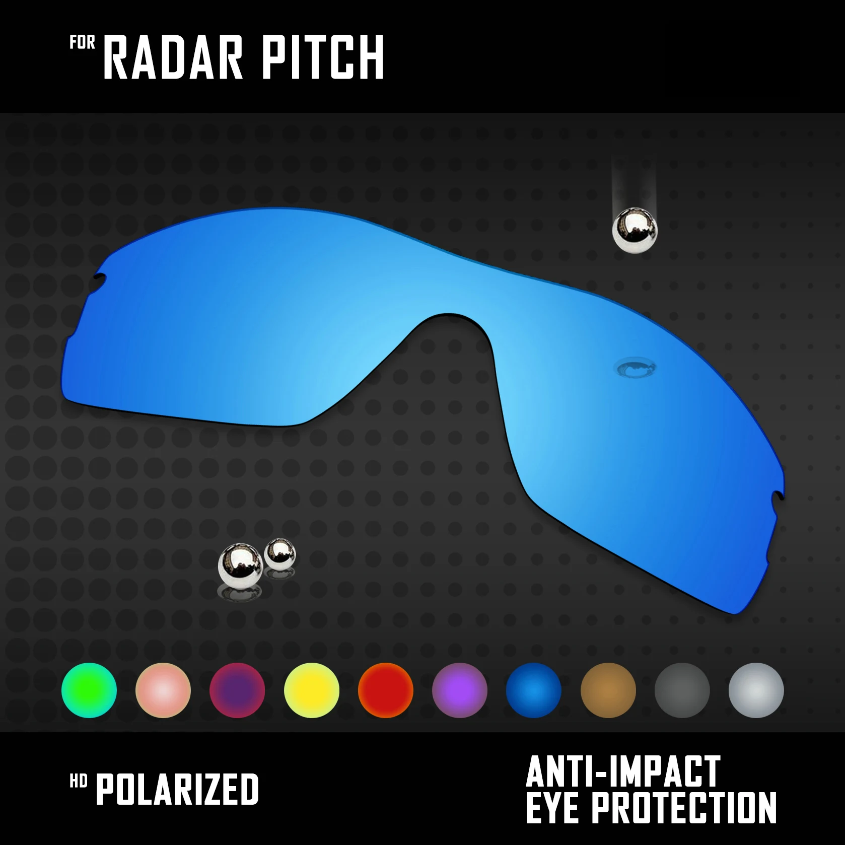 

OOWLIT Lenses Replacements For Oakley Radar Pitch Sunglasses Polarized - Multi Colors