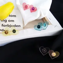 Tassel Acura Colorful Heart Star Stud Earrings Girls With Wild Women Earrings Japan And South Korea Transparent Board Jewelery