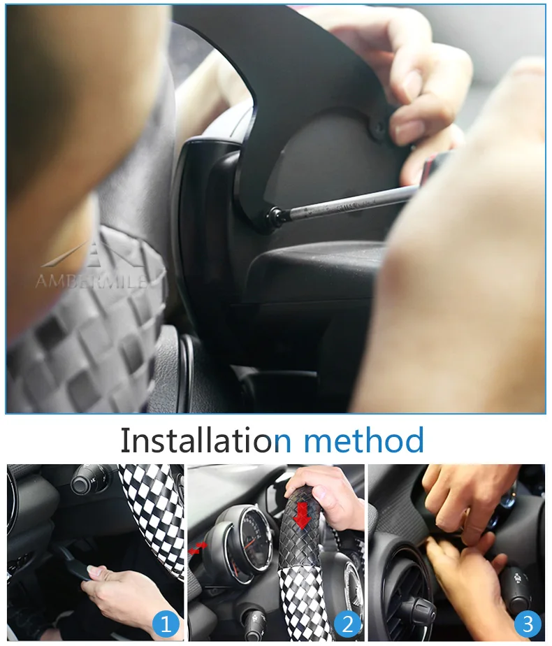 AMBERMILE Car Interior Mobile Phone Holder Bracket Rotatable GPS Holder for Mini Cooper Countryman R60 Paceman R61 Accessories (10)