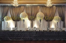 3m*6m Luxury Wedding Backdrop with Beatiful Swag Wedding drape and curtain marriage decoration