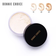 

BONNIE CHOICE Smooth Loose Powder Face Makeup Brighten Finish Powder Waterproof Cosmetic With Puff