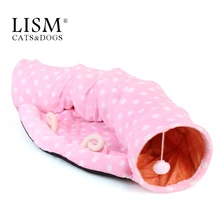 

Interesting Pet Cat Tunnel Indoor Outdoor Pet Velvet Cats House Training Toys for Cat Kitten Rabbit Animals Play Tubes One Hole