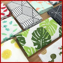 100*148 см метр хлопок Геометрическая парусиновая ткань с принтом, сумка диванная подушка задняя подушка скатерть 300 г/м