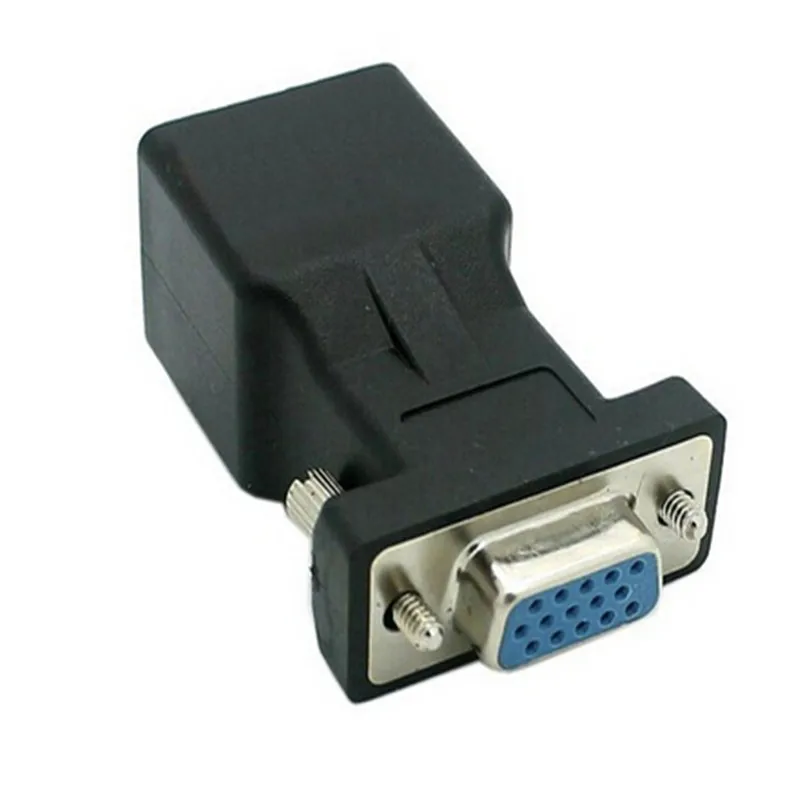 Адаптер VGA для сетевого кабеля Ethernet RJ45 адаптер со штекером/гнездовым разъемом RGB