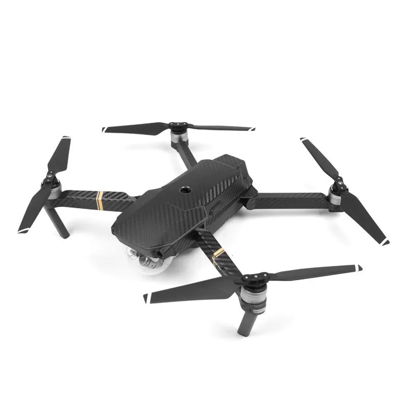 1 комплект черная водостойкая углеродная наклейка для дрона DJI Mavic Pro|Наклейки на