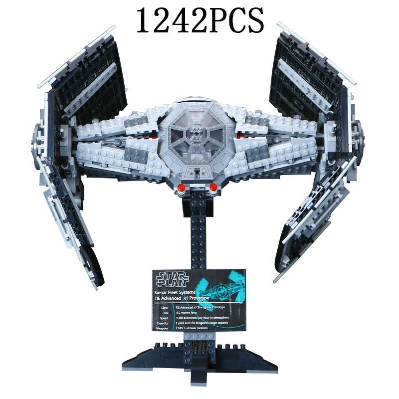 

LEPIN 05055 1242Pcs Legoed STAR Toys Vader DIY advanced aircraft Model Building Kit Blocks Bricks Legoingly Children 10175 WARS