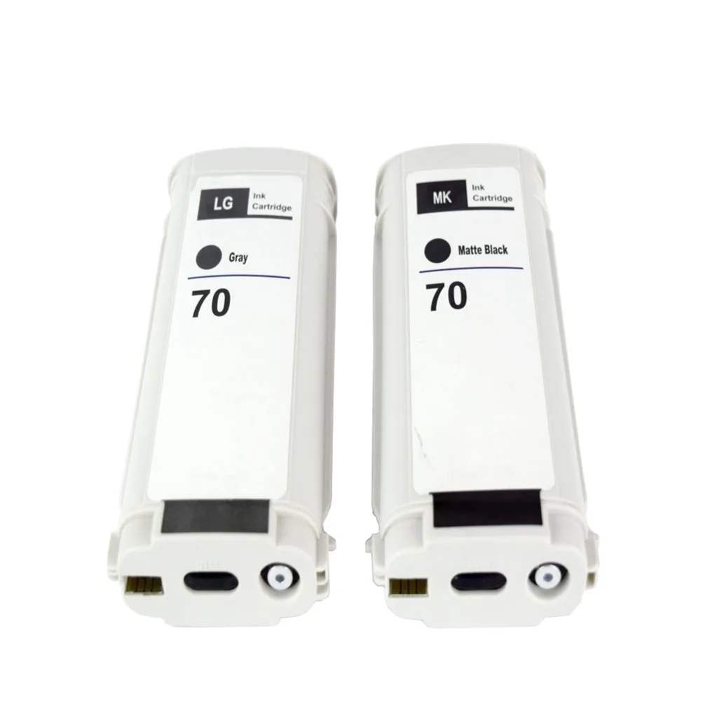 

2pcs Gray + Matte black Compatible for HP70 LG ink cartridge for hp 70 Z2100 Z3100 Z3200 Z5200 printer 130ML ink cartridge