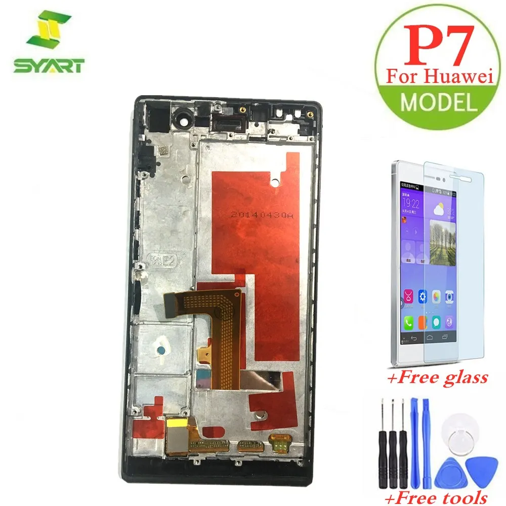 

For Huawei P7 LCD Display Touch Screen Digitizer Assembly Replacement Parts + Free Tools For Huawei Ascend P7 5.0" LCDs Screen