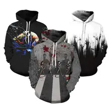 Мужской женский спортивный для бега куртка толстовка в виде скелета на Хэллоуин голова призрак улица 3D печати Свободные толстовки с длинными рукавами