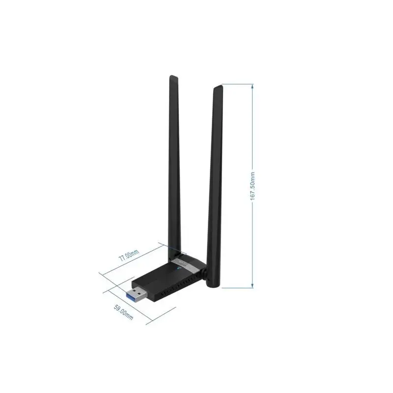 1200 м 802.11AC ноутбука Dual Band 2,4 г/5 г USB 3,0 Беспроводной WiFi адаптер Long Range сети Wi-Fi ключ с 2 X 5dBi антенны