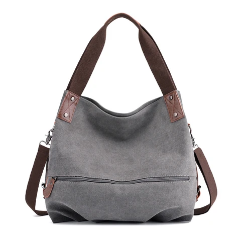 Bolsas de Alta Bolsa de Ombro Amberler Mulheres Lona Qualidade Moda Feminina Grandes Senhoras Capacidade Zipper Casual Tote Crossbody Bolsas
