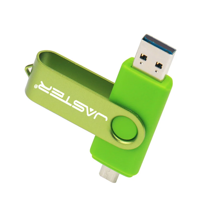 JASTER USB 2,0 OTG более 10 шт Настройка памяти флэш-диск USB ручка накопители красочные USB 64 ГБ 32 ГБ 16 ГБ 8 ГБ фотографии подарки - Цвет: Green