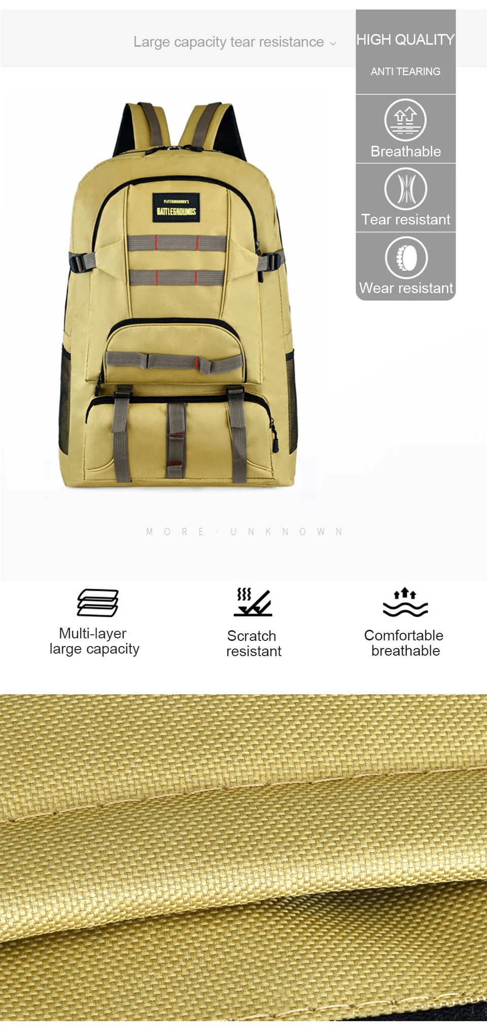 Large Capacity Backpack Outdoor Backpacking Military Tactical Backpacks Army Men Waterproof Bags Packs Women Climbing Rucksack (3)
